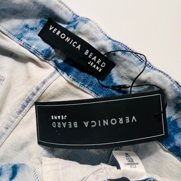 Veronica Beard Khaille Tie Dye High Rise Straight Leg Crop Jeans Size 25 NWT - Picture 4 of 14